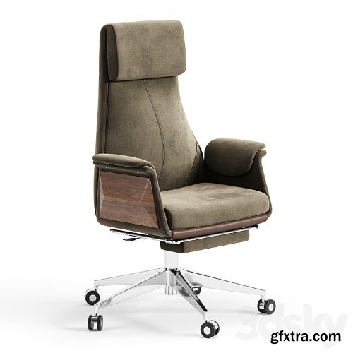 3dsky Pro - Back Adjustable Swivel Black Executive Chair