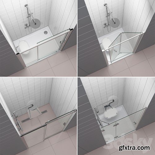 3dsky Pro - Set of shower doors RAVAK set 52