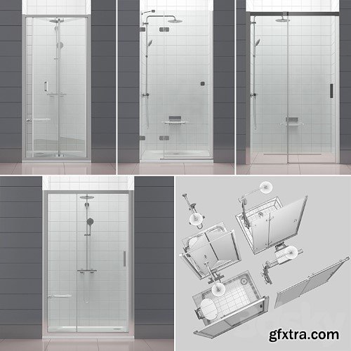 3dsky Pro - Set of shower doors RAVAK set 52