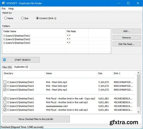 VovSoft Duplicate File Finder 1.5