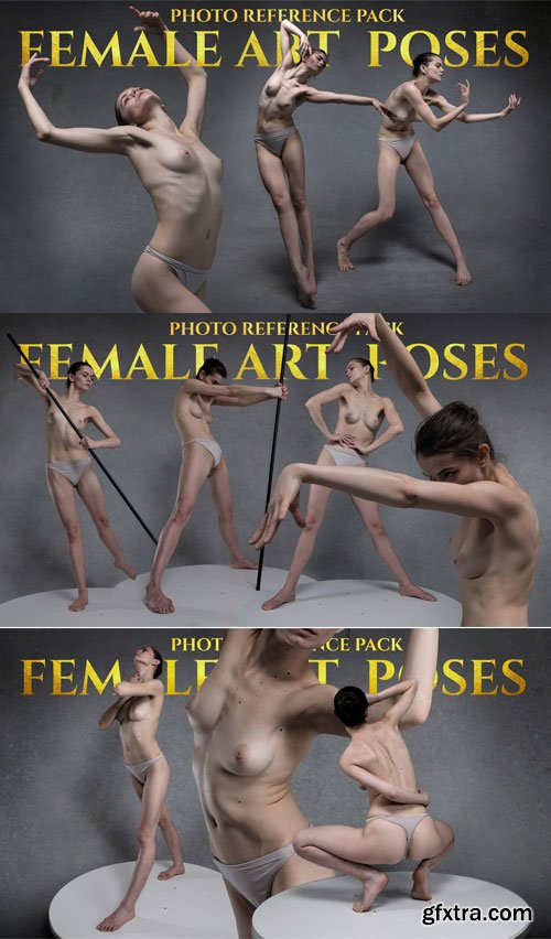 ArtStation - A Female Art Poses Photo reference pack for artists 1016 JPEGs noAI