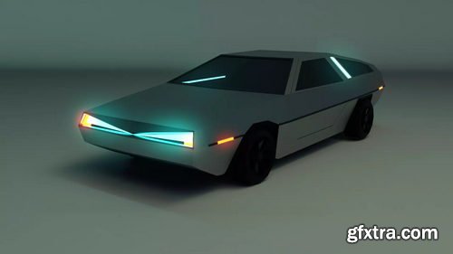 Unity - Low Poly Sci-Fi Car 04 v1