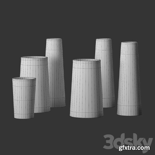 3dsky Pro - Foundations Marble Vases West Elm