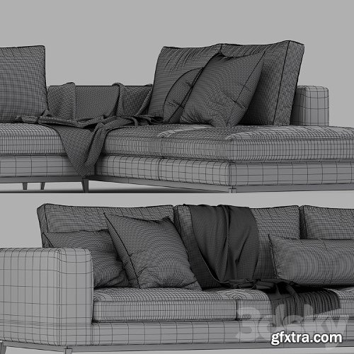 3dsky Pro - Minotti Andersen Sofa