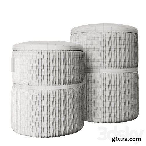 3dsky Pro - Set of two ottomans Verona MY iNTERNO