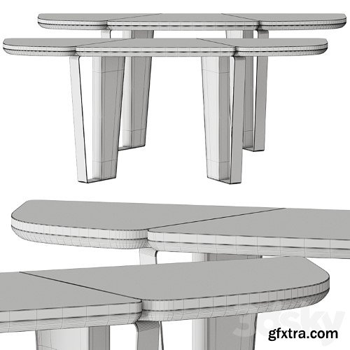 3dsky Pro - Longhi Keope Console Tables