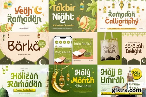 32 in 1 Arabic Ramadan Font Bundle