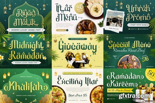 32 in 1 Arabic Ramadan Font Bundle