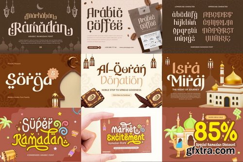 32 in 1 Arabic Ramadan Font Bundle