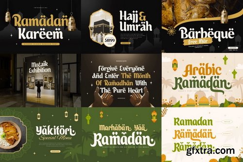 32 in 1 Arabic Ramadan Font Bundle