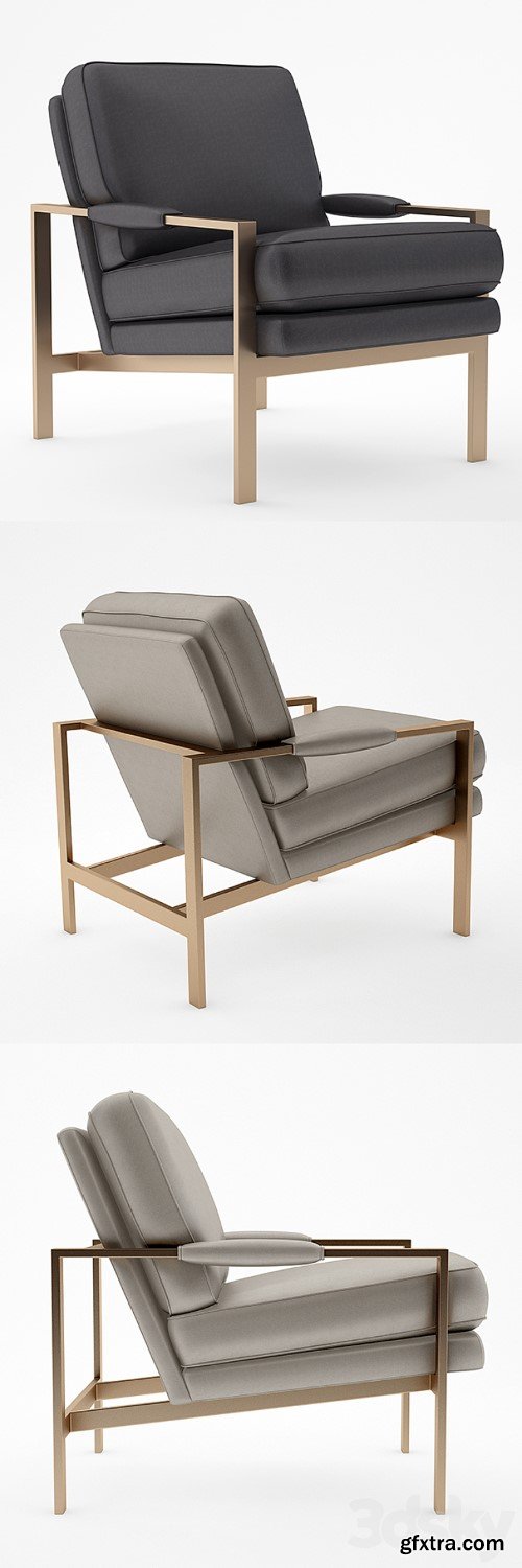 3dsky Pro - Milo Baughman Leather Chair