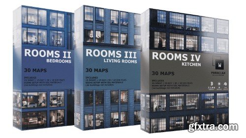 wParallax Bundle 1 & 2 // One-Click-Interiors for Archviz