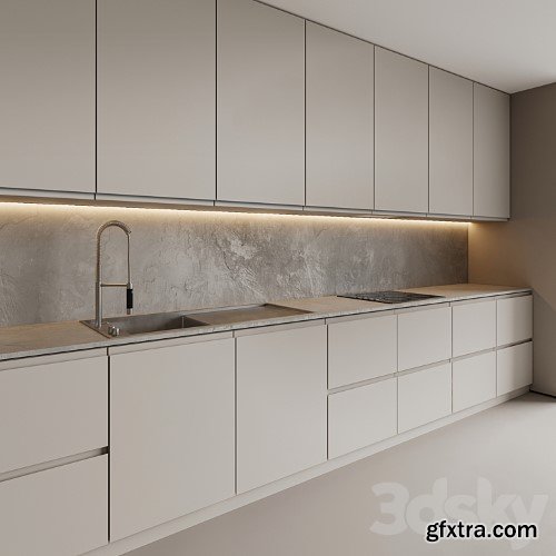 3dsky Pro - Modern corner kitchen with island 1