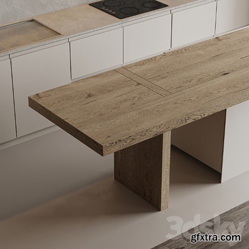 3dsky Pro - Modern corner kitchen with island 1