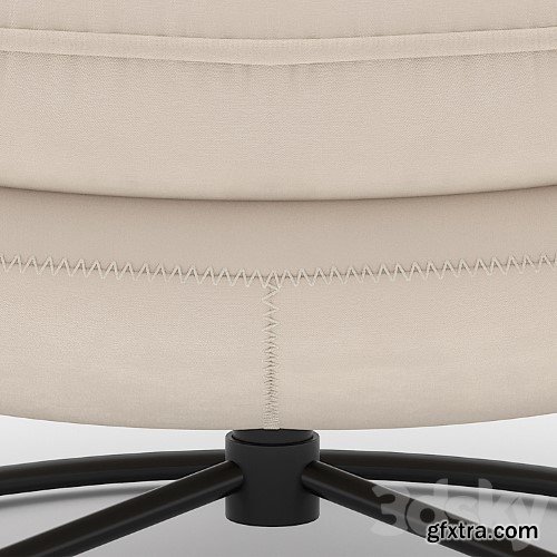 3dsky Pro - Velvet Swivel Accent Chair with Ottoman Set