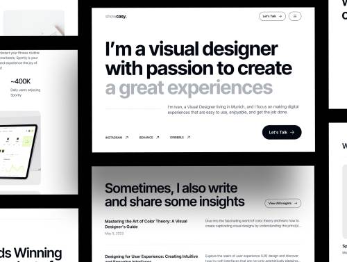 'Showcasy - A Personal Portfolio Website'