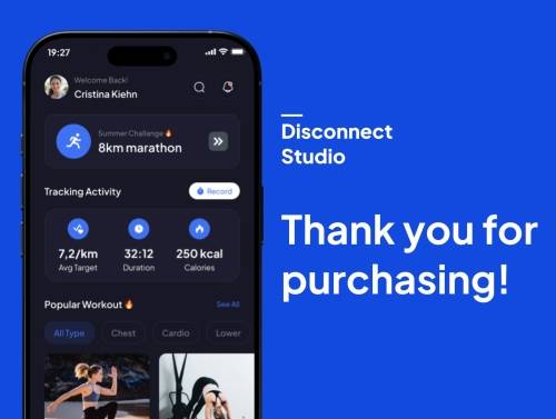 'TrainUp - Workout Mobile App UI Kits'