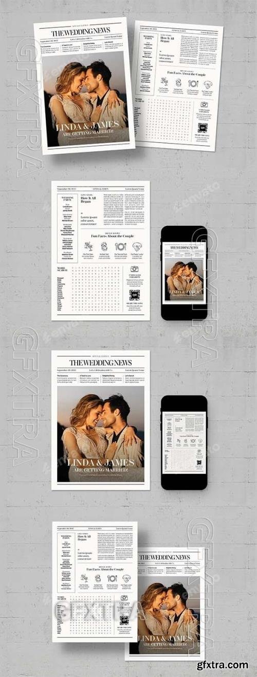 GR - Wedding Newspaper Flyer Template 56615942