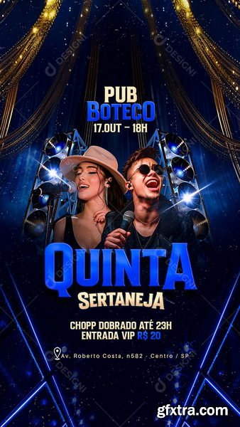 Designi - Story Flyer Quinta Sertaneja Social Media PSD Editável