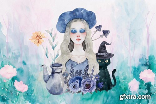 PixelBuddha - Witchcraft: Watercolor Graphics Collection