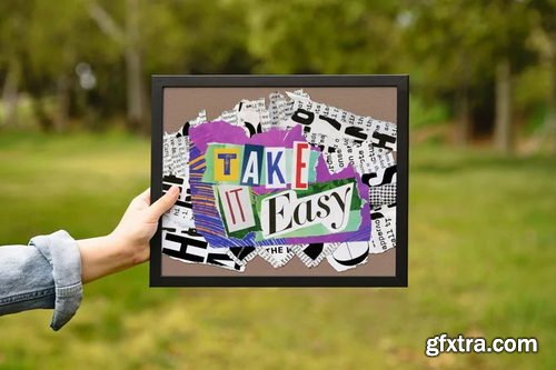 DesignBundles - Paper Collage Png\'s and Backgrounds