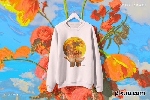 CreativeMarket - 90s Collage Low Ink Kit - 7247557