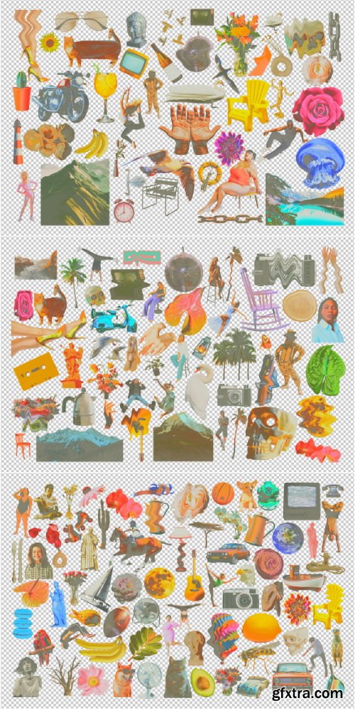 CreativeMarket - 90s Collage Low Ink Kit - 7247557