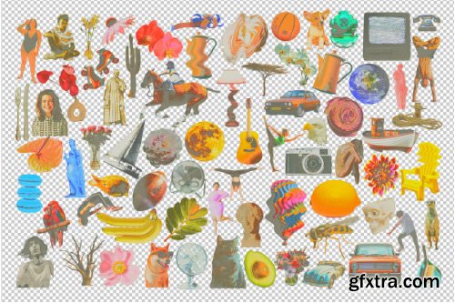 CreativeMarket - 90s Collage Low Ink Kit - 7247557