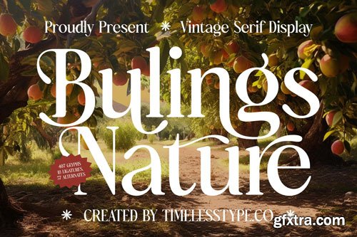 Myfonts - Bulings Nature Font Family