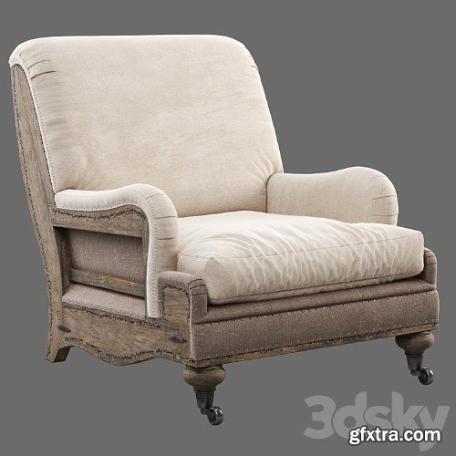 3dsky Pro - RH Deconstructed English Roll Armchair