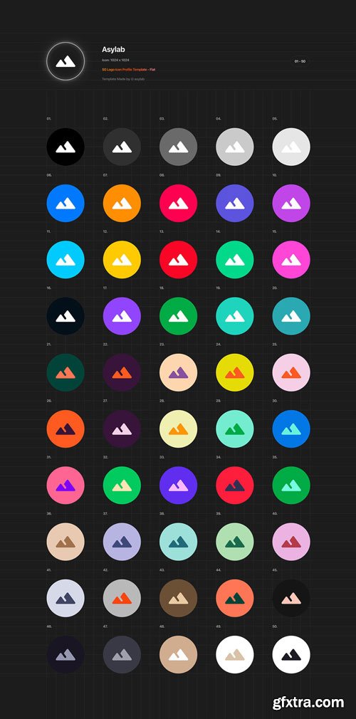 Asylab - iOS 14 Icon Template Mockup