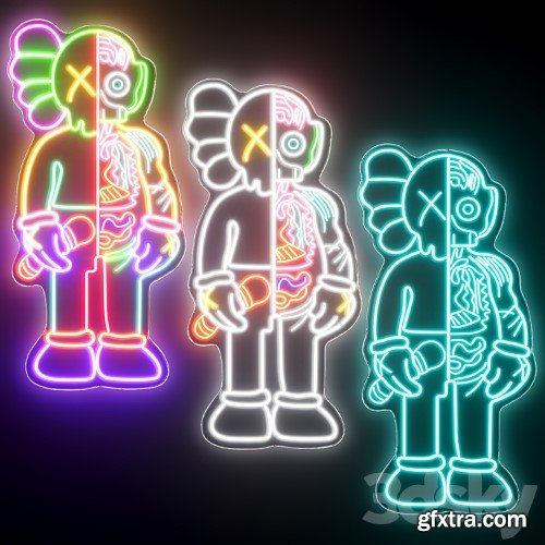 3dsky Pro - KAWS Neon Sign