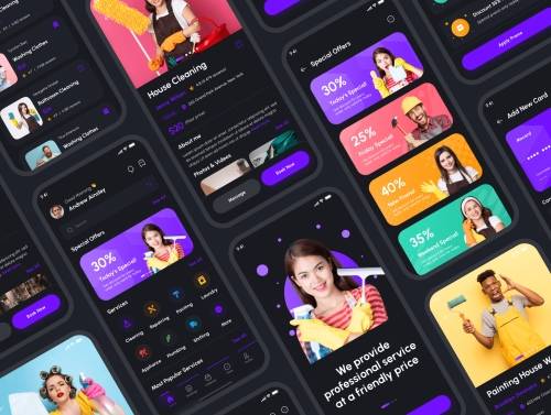 'Hamo - Home Service & House Work App UI Kit'