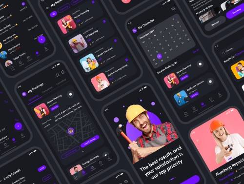 'Hamo - Home Service & House Work App UI Kit'