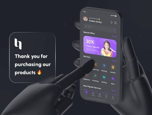'Hamo - Home Service & House Work App UI Kit'