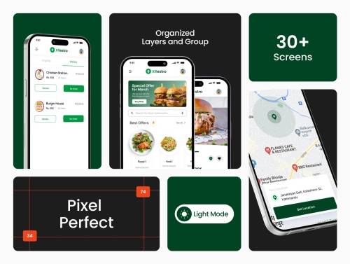 'XRestro - Restaurant Table Reserve App UI Kit.'