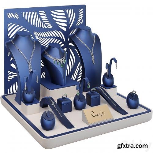 3dsky Pro - Jewelry showcase for a store 2. Jewelry stand. Display