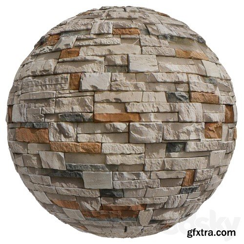 3dsky Pro - FB117 Scissors Stone Texture (Antique - Gutin) | PBR | 2 MAT | 4K