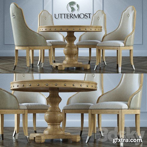 3dsky Pro - Table + chairs Uttermost Sylvana