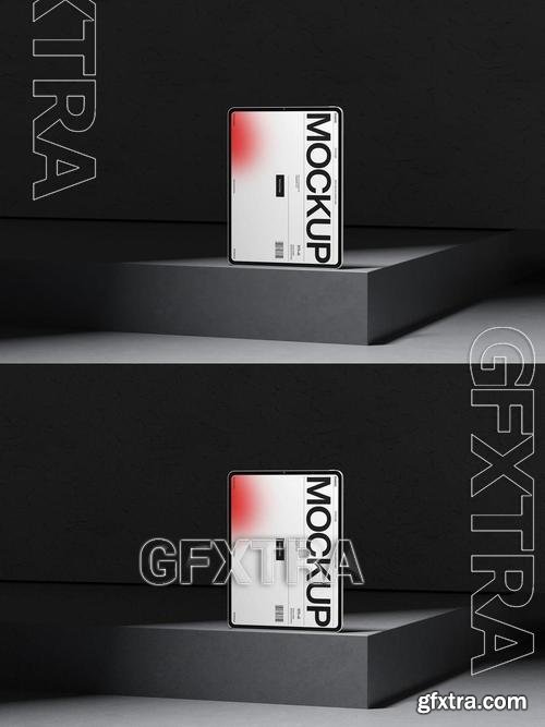 Floating Device Tablet Mockup PSD U46EMRJ