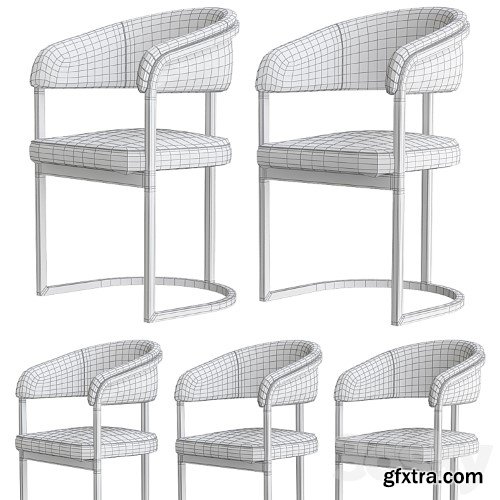 3dsky Pro - Chair Modern gold