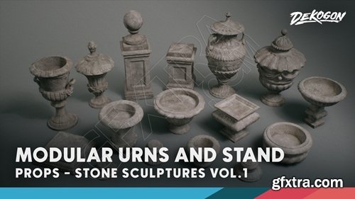 Fab - Stone Sculptures VOL.l - Modular Urns & Stand (Nanite + Low Poly) v5.0+