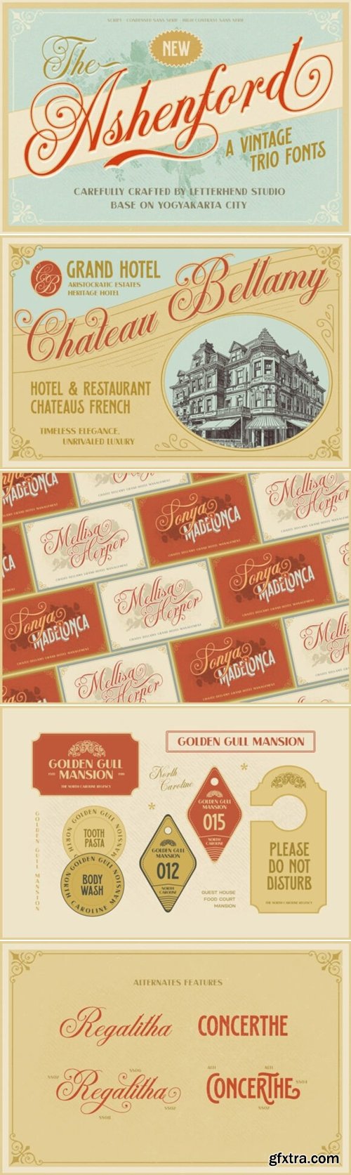 CreativeMarket - Ashenford – A Vintage Trio Font