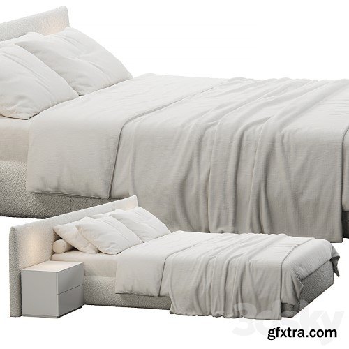3dsky Pro - Soft Headboard Bed