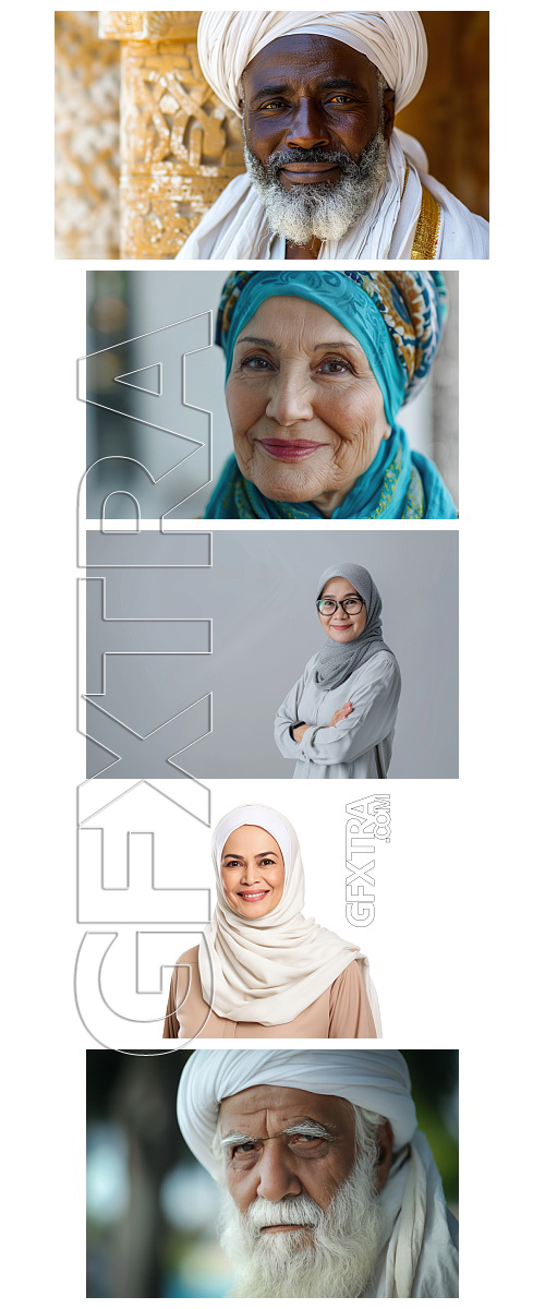 Muslim Men &amp; Women, Adult &amp; Elderly 72xJPG