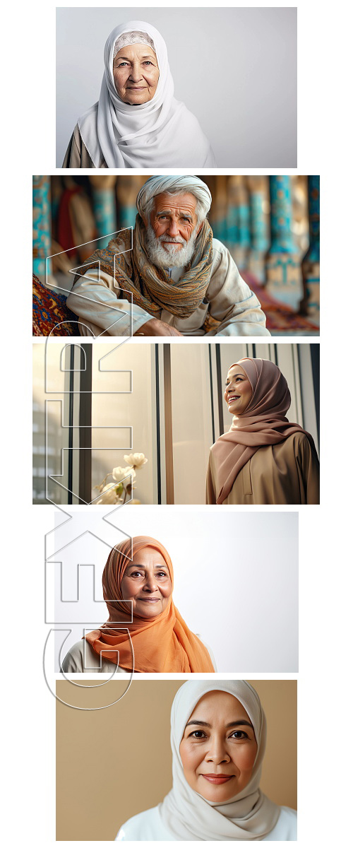 Muslim Men &amp; Women, Adult &amp; Elderly 72xJPG