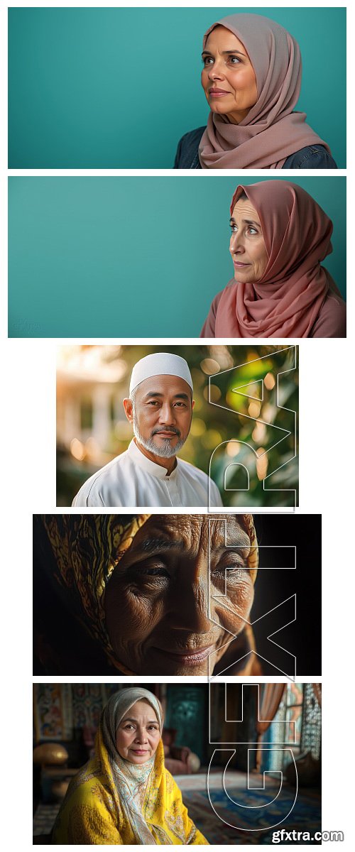 Muslim Men &amp; Women, Adult &amp; Elderly 72xJPG