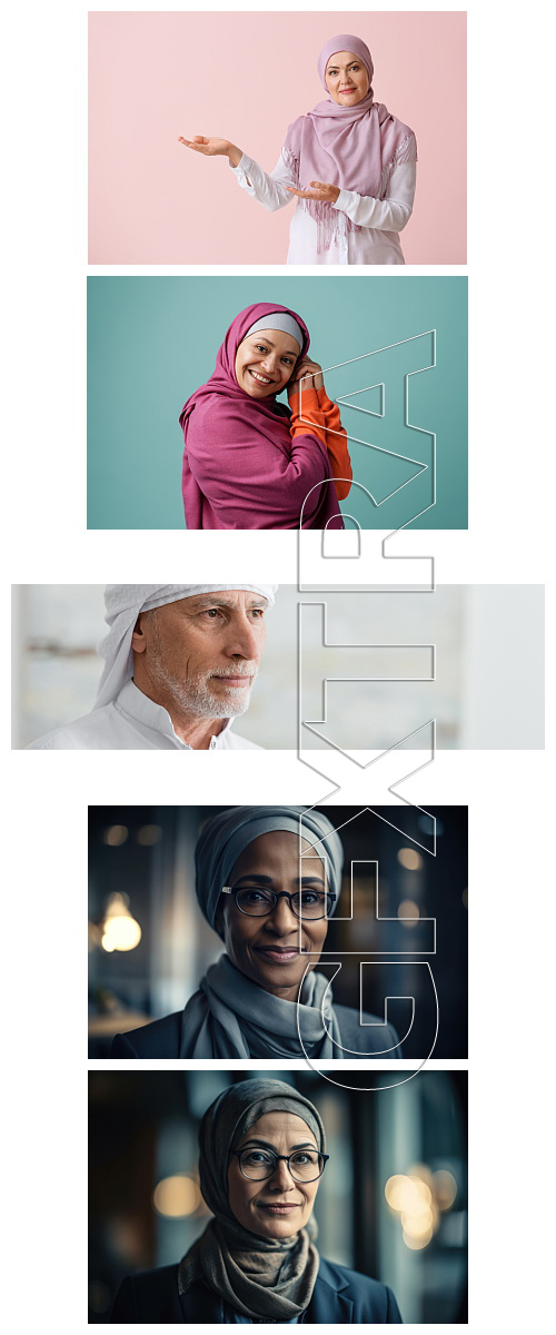 Muslim Men &amp; Women, Adult &amp; Elderly 72xJPG