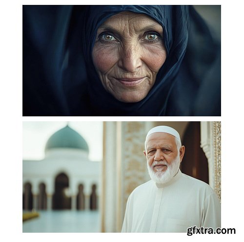 Muslim Men &amp; Women, Adult &amp; Elderly 72xJPG