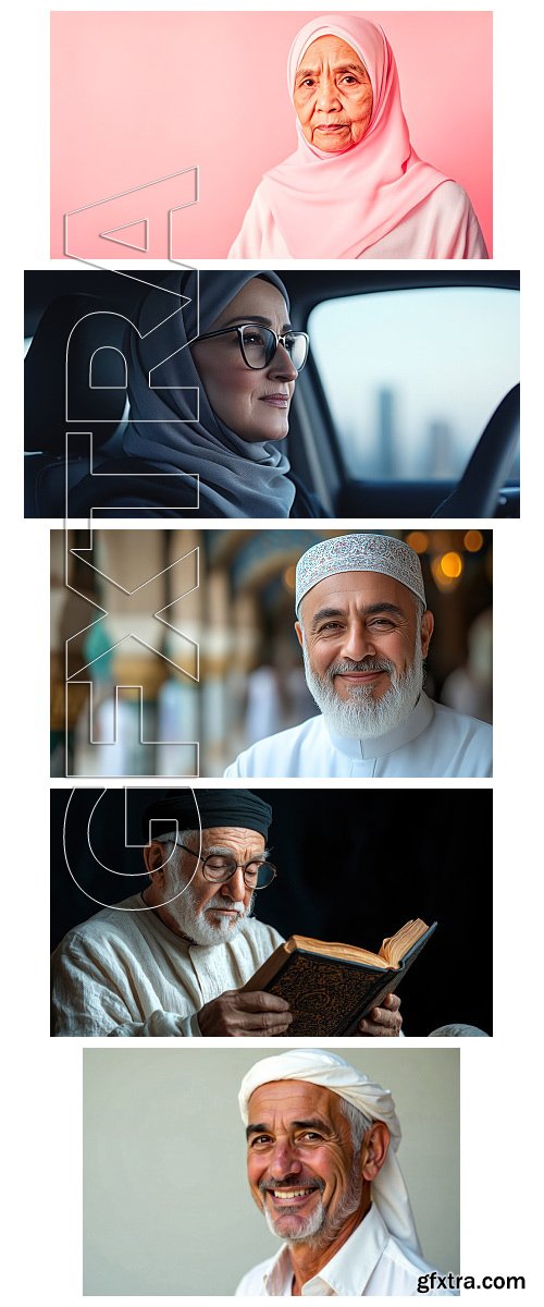 Muslim Men &amp; Women, Adult &amp; Elderly 72xJPG